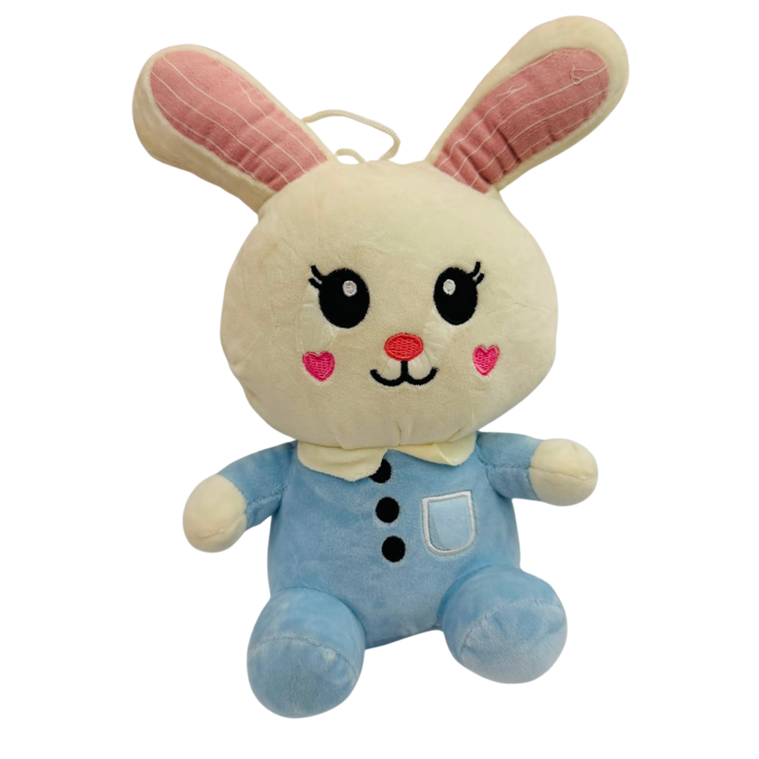 Cute Bunny Plush Toy – Soft Stuffed Rabbit in Blue Pajamas Secondary image