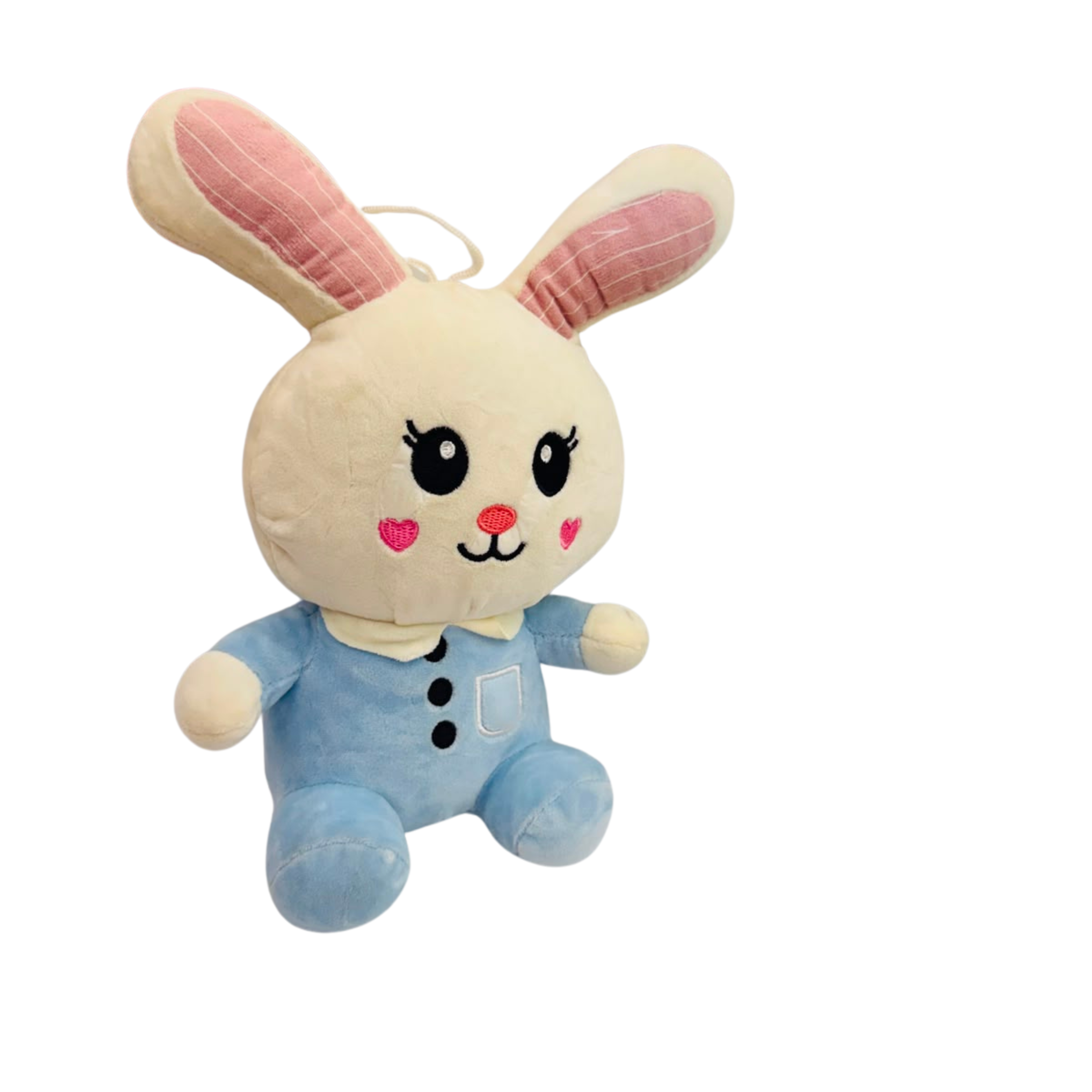 Cute Bunny Plush Toy – Soft Stuffed Rabbit in Blue Pajamas Main image