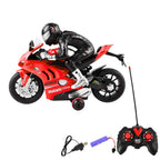 RC Moto Remote Control Racing Bike Toy with Rider Figure for Kids