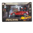 1:16 Scale Remote Control Racing Car Toy Set with Traffic Light & Rechargeable Battery