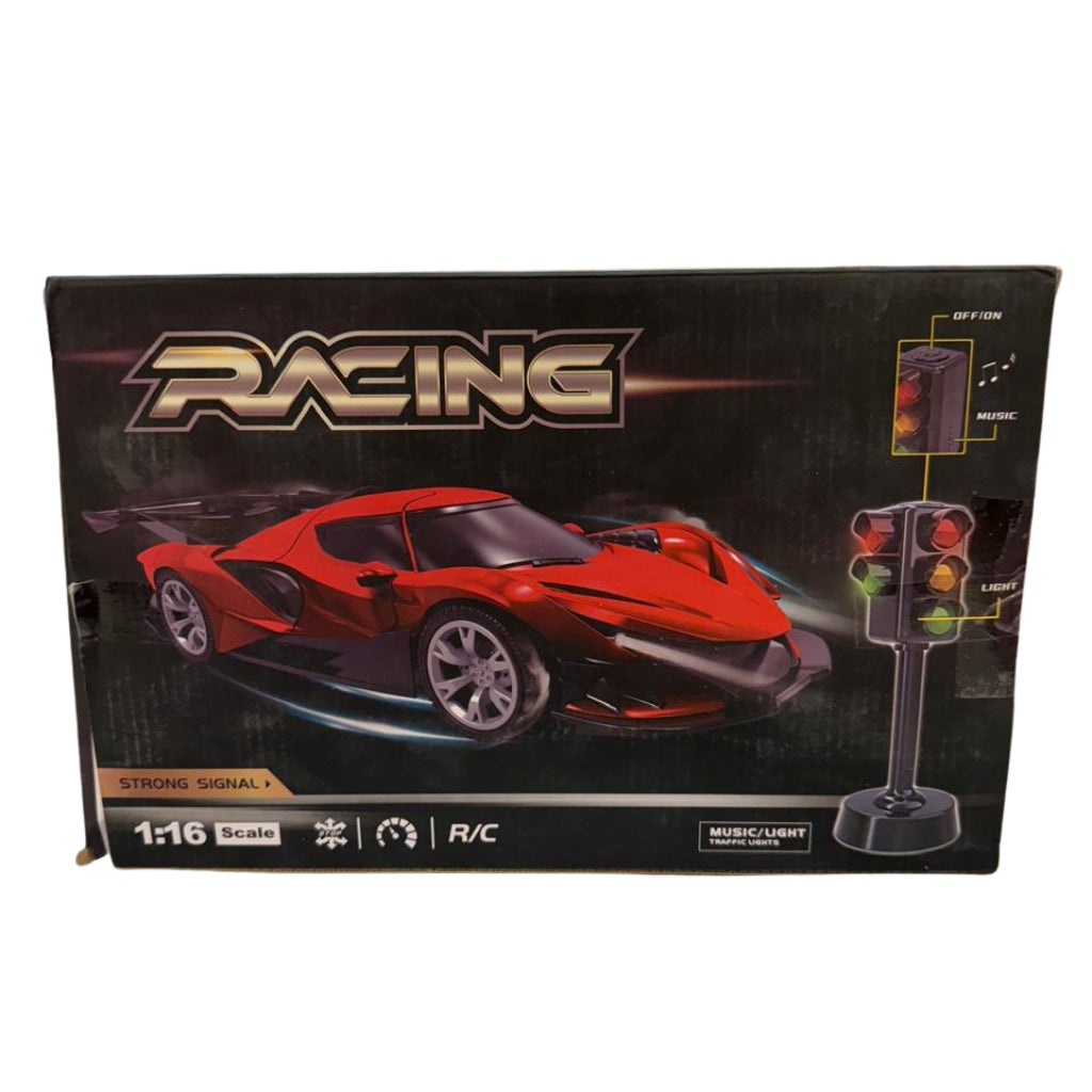1:16 Scale Remote Control Racing Car Toy Set with Traffic Light & Rechargeable Battery Secondary image