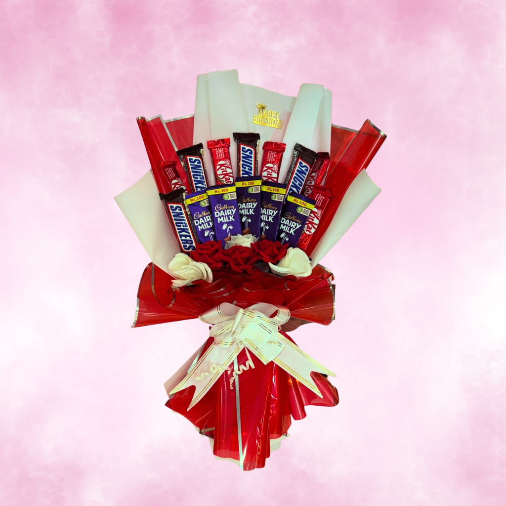 Scarlet Elegance Chocolate Bouquet Main image