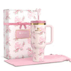 The Stanley X LoveShackFancy Holiday Quencher | 40 OZ – Rosa Beaux Pink