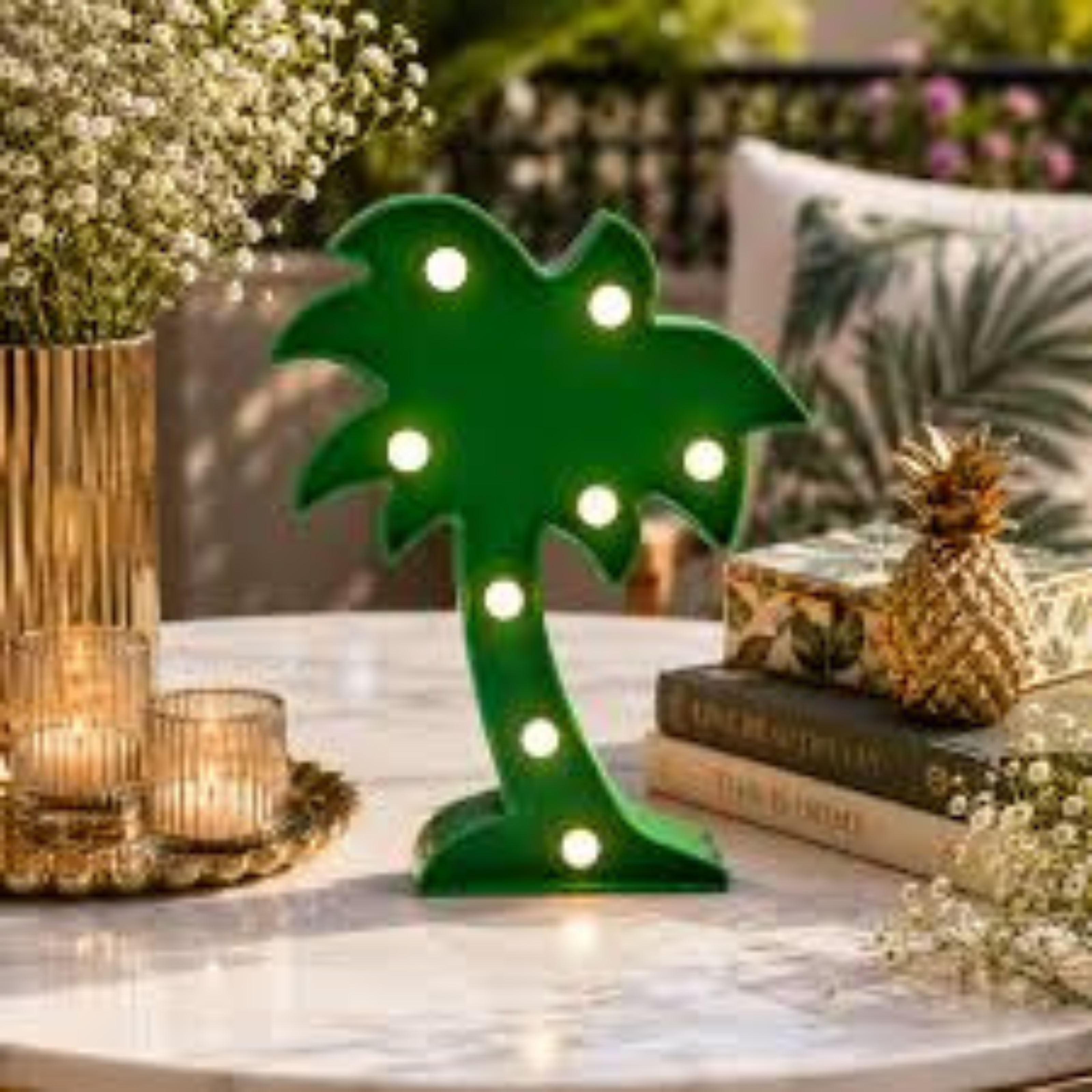 Green Palm Tree LED Night Light Lamp Secondary image