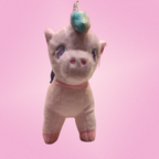 Soft Pastel Unicorn Plush Toy with Glittery Horn and Hooves